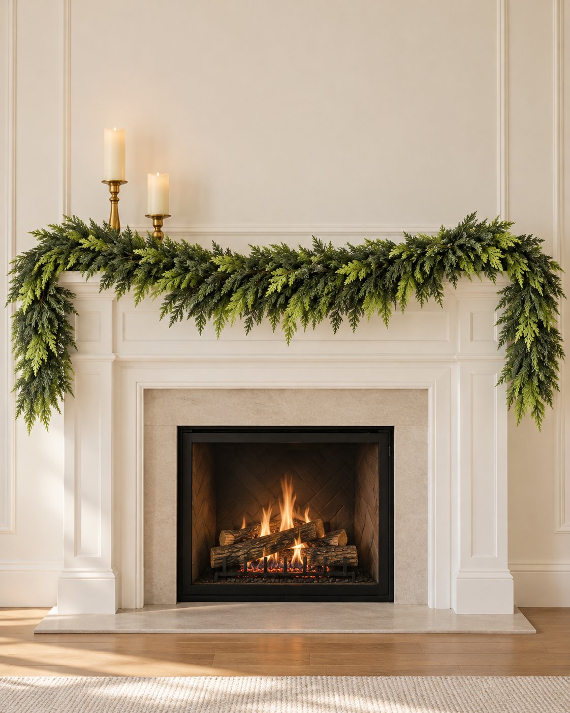 One strand across a mantel