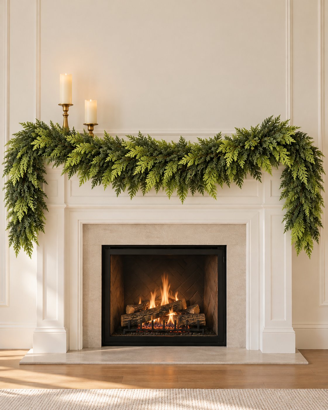 Two strands twisted together across the same mantel